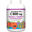 Natural Factors Vitamin C 500 mg Chewable Wafer, Blueberry Raspberry Boysenberry, 180 Chewable Wafers - Natural Factors