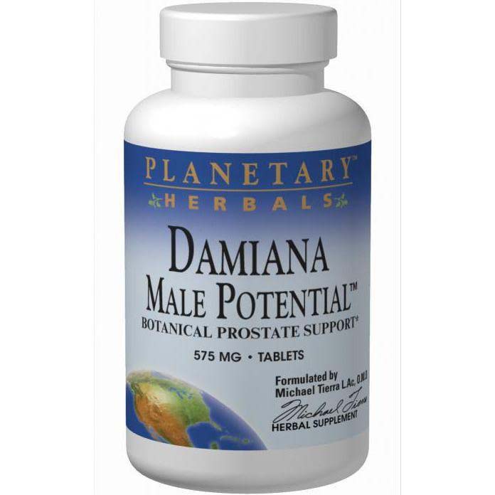 Planetary Herbals Damiana Male Potential, 575 mg, 45 Tablets - Planetary Herbals