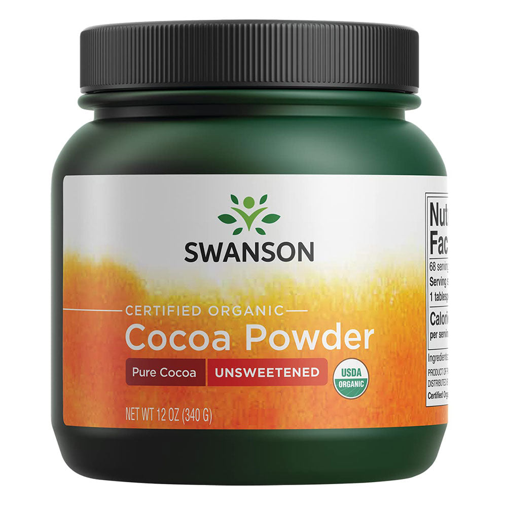 Certified Organic Swanson Cocoa Powder, 340 Gm - Swanson