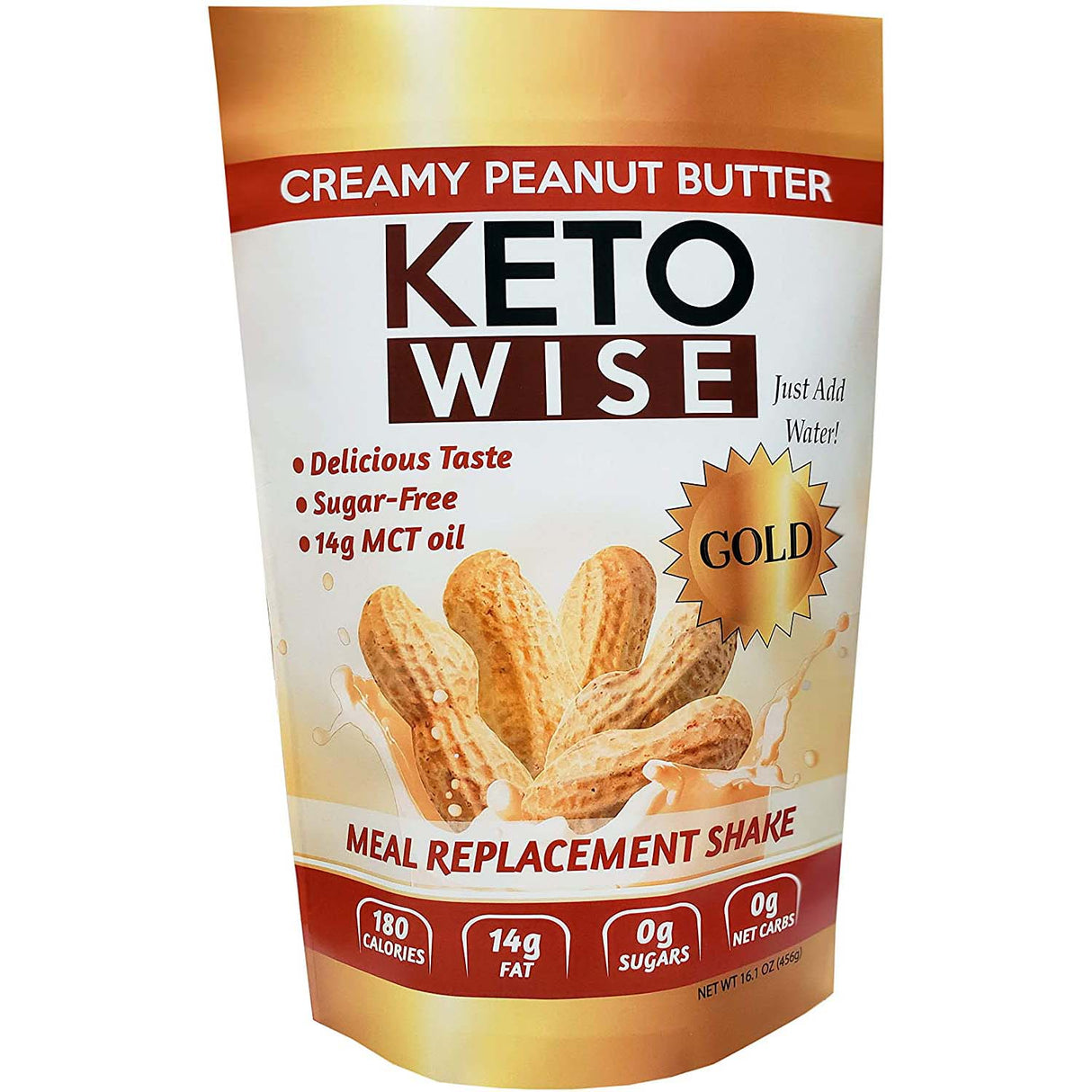 Keto Wise Peanut Butter Meal Replacement Shake, 456 Gm - Keto Wise