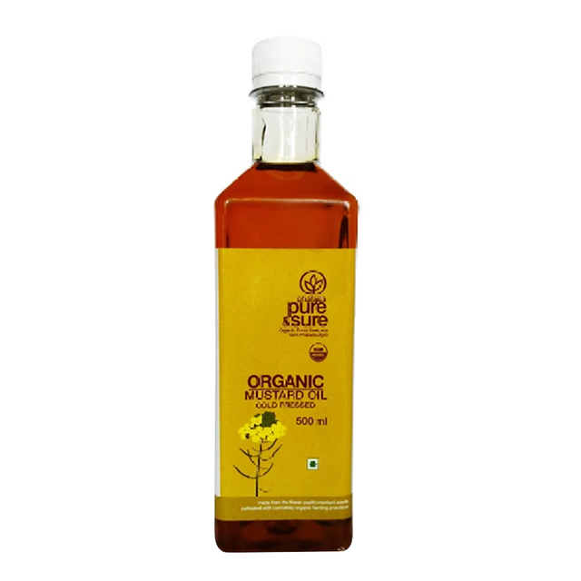 Sure & Pure Organic Mustard Oil, 1 L - Pure & Sure