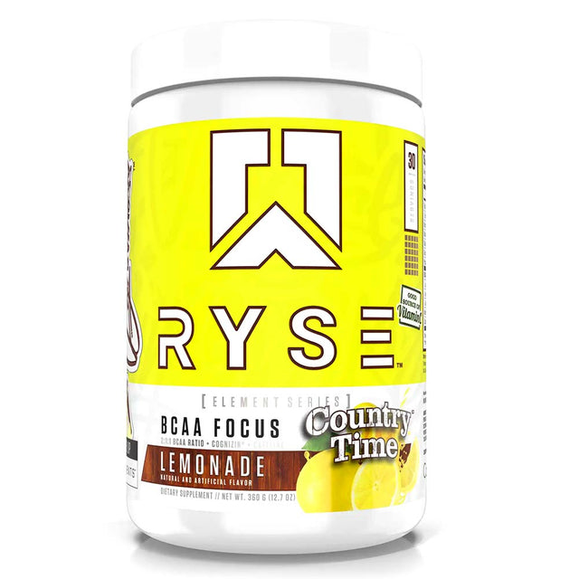 RYZE BCAA Focus, Country Time Lemonade, 30 - RYSE