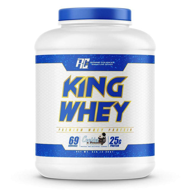 Ronny Coleman King Whey Protein, Cookies and Cream, 5 LB - Ronnie Coleman