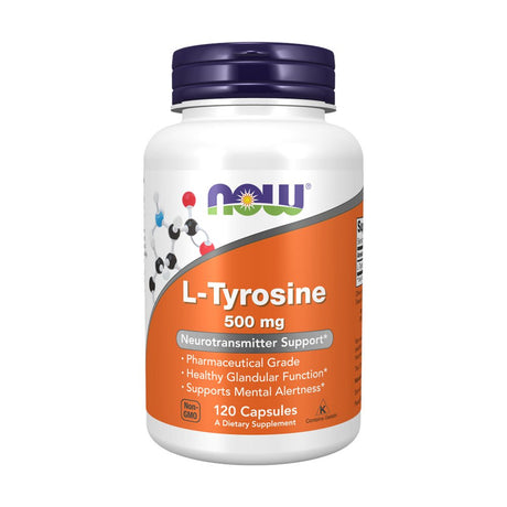 Now L-Tyrosine, 500 mg, 120 Capsules - Now