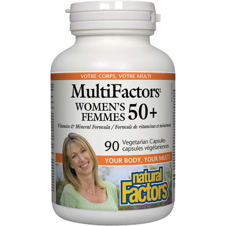 Natural Factors Multi Factors Women 50 Plus, 90 Veggie Capsules - Natural Factors