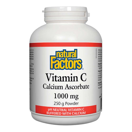 Natural Factors Calcium Ascorbate Vitamin C Powder, 1000 mg, 250 Gm - Natural Factors