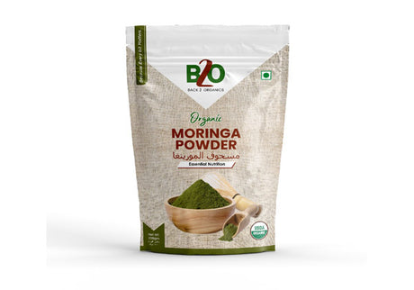 Organic Moringa Powder, B2O, 200 Gm - B2O