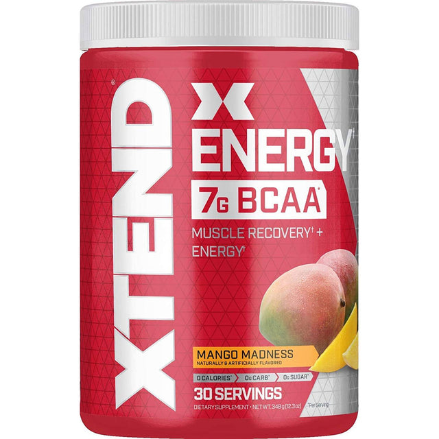 Xtend BCAAs Energy, Mango Madness, 30 - Xtend