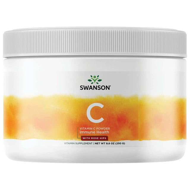 Swanson Vitamin C Powder with Rosehips, 250 Gm - Swanson