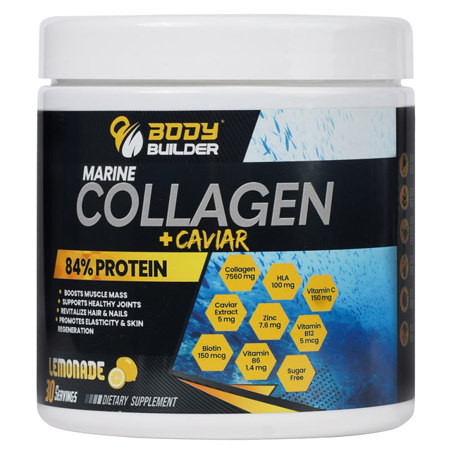 Marine Collagen Body Builder plus Caviar, Lemonade, 270 Gm - Laperva