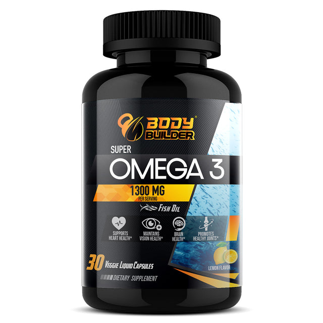 Super Omega 3 Body Builder, 1300 mg, 30 Veggie Capsules - Body Builder