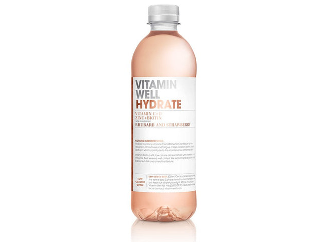 Vitamin Well Hydrate, Strawberry Rhubarb, 500 ML - Vitamin Well