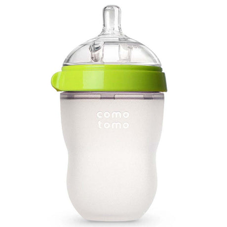 Comotomo Baby Bottle, Natural Feel, Single Pack, Green, 250 ML - Comotomo