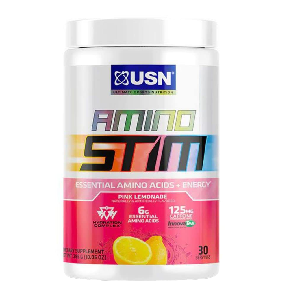 USN Amino Stim EAAs+Energy, Pink Lemonade, 30 - USN