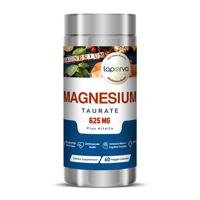 Laperva Magnesium Taurate, 625 mg, 60 Veggie Capsules - Laperva