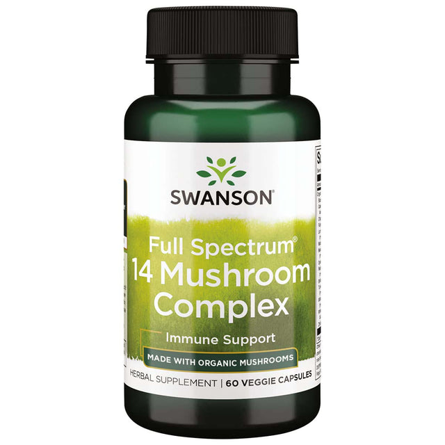 Full Spectrum 14 Mushroom Complex, 60 Veggie Capsules (Swanson) - Swanson