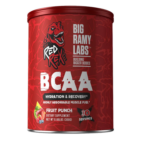 Big Ramy Red Rex BCAA Labs, Fruit Punch, 300 Gm - Big Ramy Labs Redrex