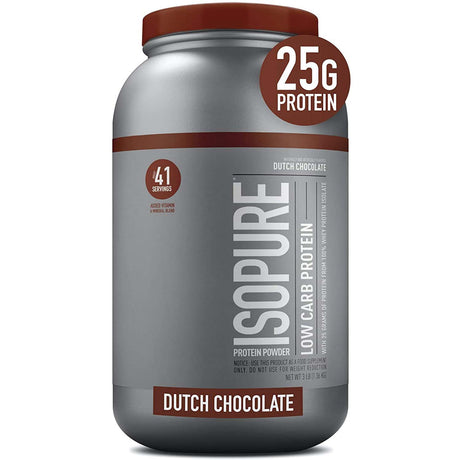 Isopure Zero Carb Protein 3 LB Dutch Chocolate - Nature's Best - Nature's Best