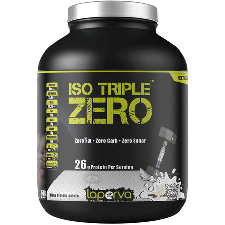 Laperva Iso Triple Zero Next Generation Whey Protein, Belgian Vanilla, 5 LB - Laperva