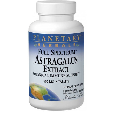 Planetary Herbals Full Spectrum Astragalus Extract, 500 mg, 60 Tablets - Planetary Herbals