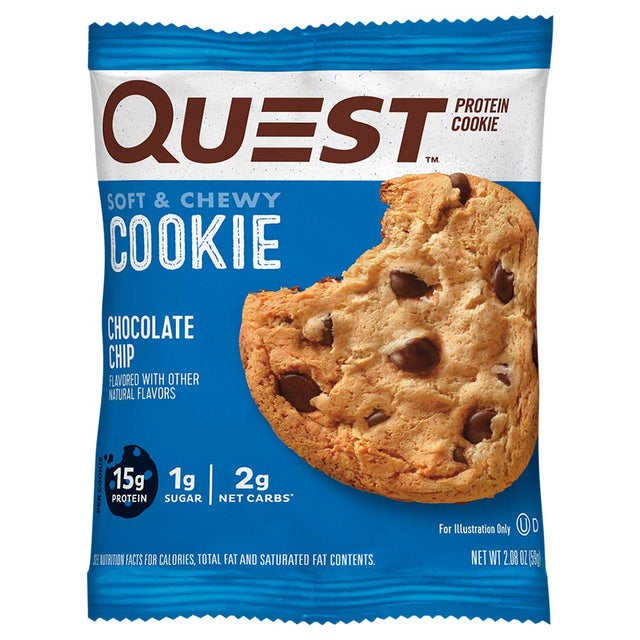 Quest Nutrition Protein Cookie, Chocolate Chip, 1 Piece - Quest Nutrition